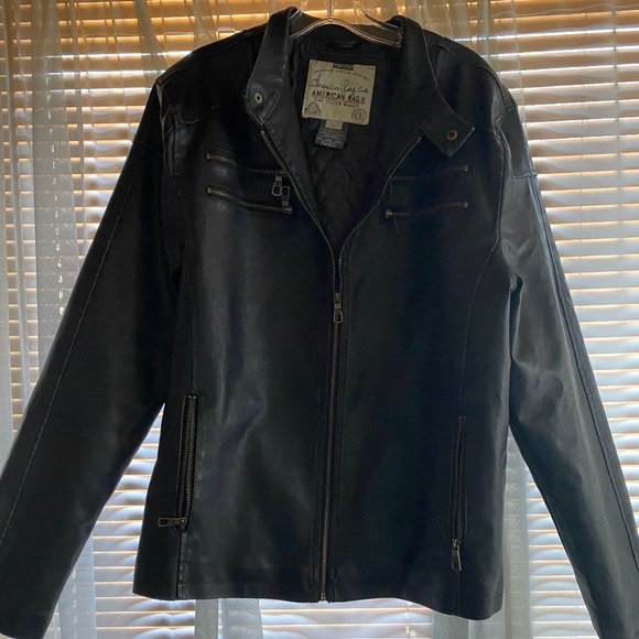 American Rag Dark Brown Faux Men's Leather Coat XL - Picture 1 of 12